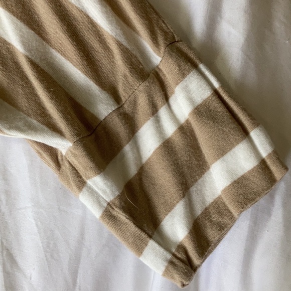 High Low Boatneck Dolman Striped Shirt - Picture 3 of 3